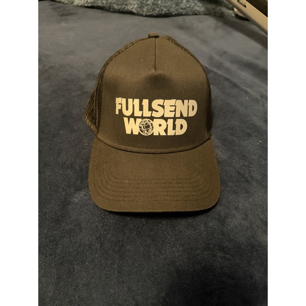 Fullsend World Black Trucker Hat Snapback Cap Limited Release Mens OS